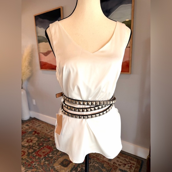 Michael Kors Black Wrap Belt with Silver Studs main image 13